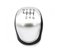 Zyfto Couvercle de pommeau de vitesse Pommeau de levier pour vitesses à 6 rapports pour Ford pour Mondeo, S-Max pour Mk4, C-Max, pour Focus Mk2 pour Kuga(6speed-1 pcs silver)