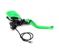 Zyfto Ensemble de leviers d'embrayage et de frein pour moto 7/8" Motorcycle Brake lever Handle Hydraulic Clutch Racing Universal For HONDA Yamaha(Right Green)