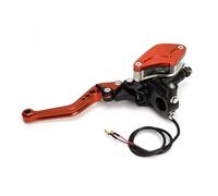 Zyfto Ensemble de leviers d'embrayage et de frein pour moto 7/8" Motorcycle Brake lever Handle Hydraulic Clutch Racing Universal For HONDA Yamaha(Left Orange)