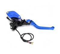 Zyfto Ensemble de leviers d'embrayage et de frein pour moto 7/8" Motorcycle Brake lever Handle Hydraulic Clutch Racing Universal For HONDA Yamaha(Right Blue)
