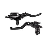 Zyfto Ensemble de leviers d'embrayage et de frein pour moto Accessoires pour moto:Pompe supérieure modifiée, frein hydraulique,pompe principale,poignée d'embrayage en aluminium CNC(Noir)