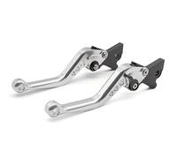 Zyfto Ensemble de leviers d'embrayage et de frein pour moto Levier de frein et d'embrayage réglable pour moto pour Yamaha BWS 100 pour MBK Booster 100cc (1999-2001)(Silver 147mm)