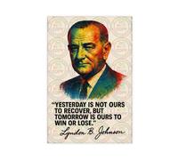 ZYGNBHL 36rd U.S. President Lyndon_B._Johnson's Citation Poster sur toile pour chambre à coucher, paysage sportif, décoration de bureau, cadeau sans cadre, 50,8 x 76,2 cm