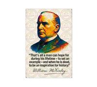 ZYGNBHL Impression sur toile avec citation du 25e président américain William_McKinley pour chambre d'adolescent et de garçon - Impression sur toile sans cadre 40,6 x 61 cm