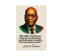 ZYGNBHL Impression sur toile avec citation du président de l'Afrique du Sud Jacob_Zuma pour chambre d'adolescent garçon sans cadre 40,6 x 61 cm
