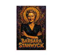 ZYGNBHL Impression sur toile « Heaven Needs Humo » - Comédien Barbara_Stanwyck - Décoration murale pour maison, école, bureau, sans cadre - 40,6 x 61 cm