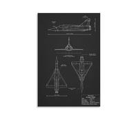 ZYGNBHL Poster de chasseur Dassault Mirage 2000B adapté à la décoration de la maison et de la chambre - Cadeaux 60 x 90 cm