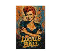 ZYGNBHL Poster de Lucille_Ball Smile de l'actrice de film Lucille_Ball - Décoration de chambre à coucher - Paysage sportif - Décoration de bureau - Cadeau sans cadre - 40,6 x 61 cm