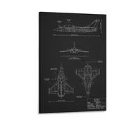 ZYGNBHL Poster décoratif sur toile Dassault Rafale B Fighter 30 x 45 cm