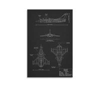ZYGNBHL Poster décoratif sur toile Dassault Rafale B Fighter 60 x 90 cm