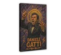 ZYGNBHL Poster du chef d'orchestre Daniele_Gatti pour chambre esthétique sur toile et cadre d'impression 30,5 x 45,7 cm