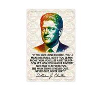 ZYGNBHL Poster sur toile avec citation du 42nd U.S. President William_J._Clinton - Décoration pour chambre à coucher, bureau, chambre - Sans cadre - 30,5 x 45,7 cm