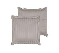 ZYGO Taie d'oreiller Coton Peigné Atmosphère Taupe 70 x 60 cm