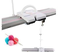 ZYGPH 6.5mm Mid Gauge Automatic Knitting Machine - Perfect for Adults and Kids, 150 Stitches, Plastic Domestic Knitting Machine with Yarn Needles and Accessories