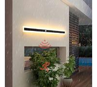 ZYGPH Appliques murales LED extérieures avec détecteur de Mouvement, carrées, Modernes, IP65, en Aluminium, pour terrasse, intérieur/extérieur, pour Salon, Jardin, Villa (lumière Chaude 30 cm, 50 W)