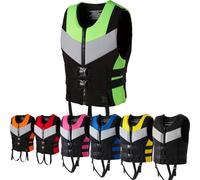 ZYGPH Gilet de Sauvetage Adulte en néoprène, Gilet de Sauvetage réglable, Gilet de flottabilité Portable pour Kayak, Paddle, pêche, Surf, Taille M 58-70 kg, Vert