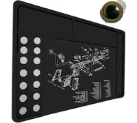 ZYGPH Grand Tapis de Nettoyage magnétique pour Armes à feu (40 x 25 x 0,8 cm), avec Plateau de Rangement pour pièces, antidérapant, pour établi de réparation et de réparation.