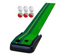 ZYGPH Green de Golf Portable avec 6 balles, Mini Tapis de Putting Extra Long, équipement d'entraînement de Golf Professionnel pour intérieur A 30x250cm(12x98inch)