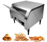 ZYGPH Grille-Pain à convoyeur Commercial 150/300/450 tranches par Heure, Four électrique Commercial avec tiroir, équipement Multifonction pour la préparation de Snacks, argent-150-Silver-150