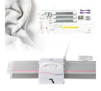 ZYGPH Knitting Machine, 6.5mm Mid Gauge Plastic Domestic Knitting Machine, 150 Stitches, Hand Sweater Knitting Machine Kit for Most Hand Knitting Yarn
