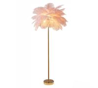 ZYGPH Lampadaire en Plumes d'autruche, Lampe sur Pied LED, éclairage décoratif Haut pour Salon et Chambre, luminaire décoratif Moderne