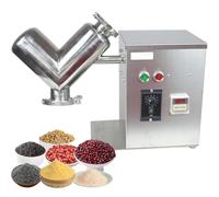 ZYGPH Petit mélangeur de Poudre sèche, mélangeur expérimental en V pour granulés de Particules de Grains secs, Vitesse et minuterie réglables, capacité de Traitement 0,6-0,8 L