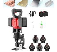 ZYGPH Poinçonneuse hydraulique électrique 40 V 1500 W, poinçonneuse hydraulique pour profilés en U, Machine de poinçonnage hydraulique à Batterie Lithium pour Acier, Fer, Aluminium et cuivre