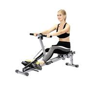 ZYGPH Rameur d'intérieur Pliable pour Une Utilisation à Domicile, avec 12 Niveaux de réglage, écran HD, Double Piste, idéal pour l'entraînement Physique à la Maison.