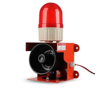ZYGPH Sirène d'alarme sonore et Lumineuse Industrielle, Lampe d'avertissement de sécurité 120 DB, Stroboscope LED étanche IP55 pour usines, terminaux, Alarme de sécurité Domestique (Rouge, 12 V)