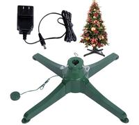 ZYGPH Support de Sapin de Noël électrique Rotatif, Base Stable et pivotante à 360°, Support réglable pour Sapin Artificiel jusqu'à 2,3 m et 36 kg avec Adaptateur Secteur.