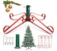 ZYGPH Support de Sapin de Noël Robuste, Base en métal pour Troncs jusqu'à 3,3 cm, Support de Sapin de Noël en métal, Support pour Sapin Artificiel de 2,4 m, Poids Total 1,6 kg.