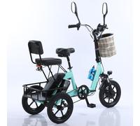 ZYGPH Tricycle électrique 3 Roues, Pliable, pour Adultes, avec rétroviseur, Interrupteur à clé, écran LCD, pneus pneumatiques et Cadre en Acier à Haute teneur en Carbone.