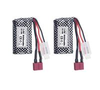 ZYGY 2PCS 7.4V 800mAh T-Plug Batterie au Lithium pour YC100 HM161 HM162 HM166 HM201 9145 RC Toy Car RC 4WD High Speed Off-Road RC Car