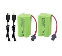 ZYGY 2PCS AA 4.8V 2800mah SM-2P Plug Batterie Rechargeable & Ligne de Charge USB pour Jouets électriques Robot RC Boat 1/28 Stunt RC Voiture C128 1/28 NB2801 NB2802 NB2803 Voiture