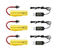 ZYGY 3PCS 3.7V 1000mAh Batterie avec câble de Chargement USB pour TB202 TB201 TM201 TM202 TC141 DE35 DE38 DE40 DE50 DE84 S767 SL-356A 1220A RC Stunt Car Voiture de télécommande de Jouet RC Tumble