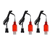 ZYGY 3PCS 7.4V SM - 4P Plug Câble de Charge USB pour DE36W DE65 HM202 EC08 EC16 DE85 RC Modèle de Voiture Buggy M416 Chargeur de Batterie électrique Machine à Explosion à Boule de Gel