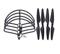 ZYGY 4PCS Hélices &4PCS Protecteurs d'Hélice Accessoires pour Hubsan H501S RC Quadcopter Noir