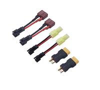 ZYGY 6PCS Ligne de Conversion T Plug à XT60 Fiche, SM-2P Fiche vers Mini Petite fiche Tamiya, SM-2P Plug vers T Fiche pour RC Voiture Bateau Avion Jouet électrique