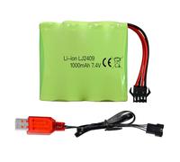 ZYGY 7.4V 1000mah SM-4P Plug Batterie Rechargeable avec câble de Charge USB pour DE36W DE65 NO.1809 RC Voiture Jouet Modèle Hors Route Voiture Escalade Drift Racing