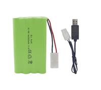 ZYGY 9.6V 2800mah AA Batteries Rechargeables avec Prise Tamiya et câble de Chargement USB pour Voitures-Jouets RC Camions Chars Véhicules d'ingénierie Bateaux