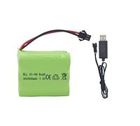 ZYGY AA 7.2V 2800mAh RC Batterie avec fiche SM - 2P avec Câble de Charge USB pour Toy Tank Engineering Department Plat Semi - remorque Camion RC Télécommande Voiture Nimh Batterie Haute Capacité