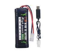 ZYGY1PCS 7.2V 5000mAh Batterie NiMH Prise Kate-2P avec câble de Charge USB RC Jouet réservoir de Course Voiture de Course Télécommande Camion Haute Puissance Batterie de connecteur Tianamiya