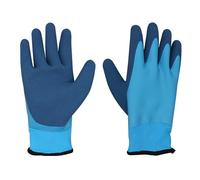 ZYHARUKO 1 paire/2 paires de gants de travail avec doublure chaude isolante pour pelleter la neige double revêtement en latex antidérapant congélateur hiver extérieur
