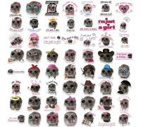 ZYHARUKO Autocollants muraux imperméables pour adolescents, motif hamster triste, skateboard, bouteille d'eau, ordinateur portable pour enfants