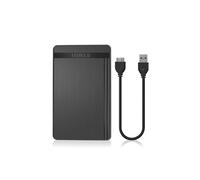 ZYHARUKO Boîtier de disque dur 2,5" sans outil USB 3.0 5 Gbit/s en métal brossé, design de voyage, accessoire de rangement pour voyage d'affaires