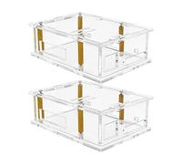 ZYHARUKO Boîtier en acrylique haute transparence pour carte de développement, boîtier de protection industriel, ventilateur de refroidissement, assemblage facile, dissipation de la chaleur, boîtier en