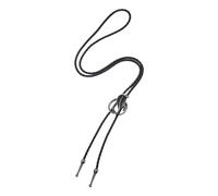 ZYHARUKO Bolotie unisexe punk faite à la main vintage en métal cobras serpent tressé corde en cuir synthétique collier western bolo cravate, Argent vieilli, taille unique