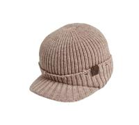 ZYHARUKO Bonnet d'équitation chaud texturé avec bord pliable respirant en tricot idéal pour la mode et les aventures en plein air Bonnet d'hiver en polyester, kaki, Taille unique