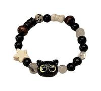 ZYHARUKO Bracelet tendance porte-bonheur en pierre naturelle avec perles et chaîne réglable pour l'amitié, cadeau pour couple