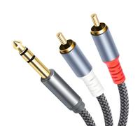 ZYHARUKO Câble audio divisé en Y de 6,35 mm qui prend en charge 2 connexions de casque avec technologie de transmission réduite du bruit